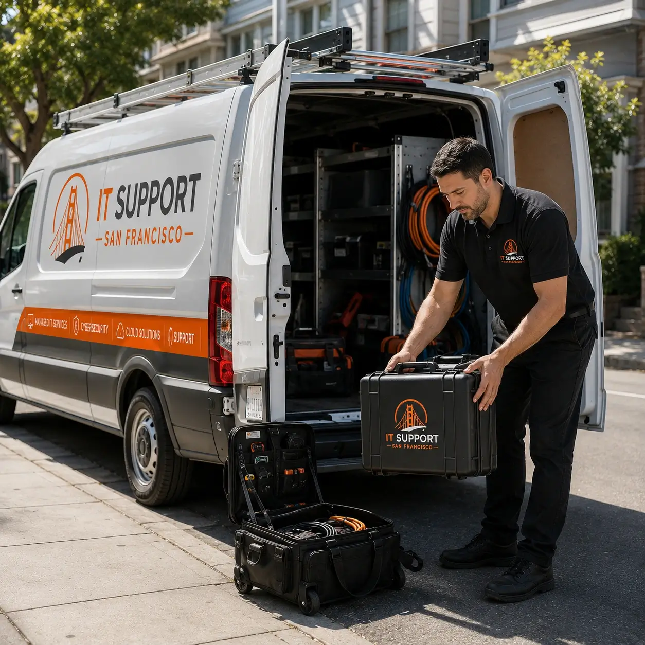 technician unloading
