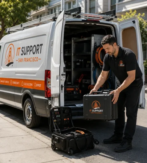 technician unloading